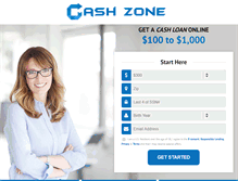 Tablet Screenshot of cash-zone.com